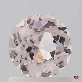 0.85cts Round Peach Blush Champagne Sapphire