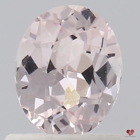 0.91cts Oval Icy Peachy Pink Champagne Sapphire