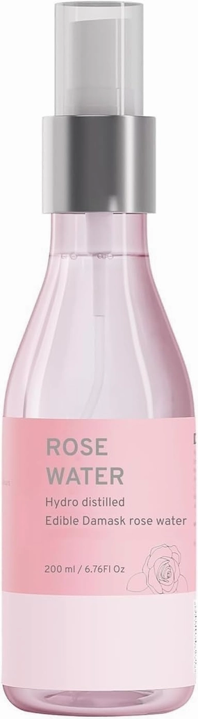 100% Natural Rose Water Face Toner | Hydrating & Alcohol-Free | Tightens Pores, Balances pH | for All Skin Types | 200ml