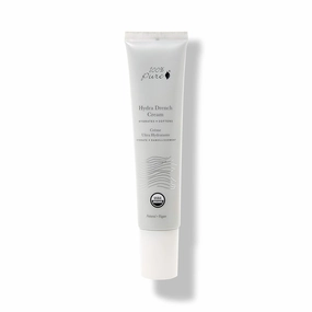 100% PURE Hydra Drench Cream, Daily Face Moisturizer with Hyaluronic Acid, Rose Water, Skin Care for All Skin Types, Natural Face Cream - 1.4 Fl Oz