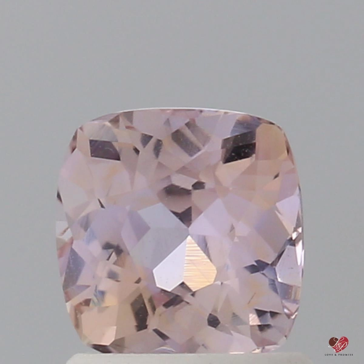1.22cts Square Cushion Medium Rich Peach Blush Champagne Sapphire
