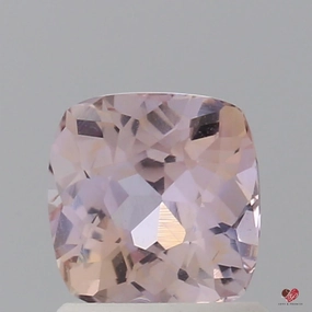 1.22cts Square Cushion Medium Rich Peach Blush Champagne Sapphire