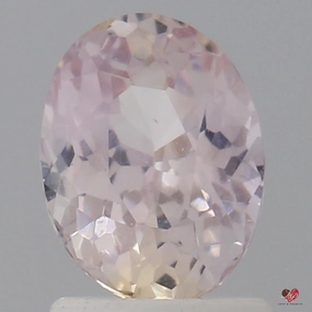 1.61cts Oval Light Peachy Blush Champagne Sapphire