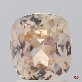 2.86cts Rectangle Cushion Light Peachy Champagne Blush Sapphire