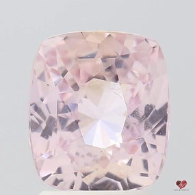 2.95cts Rectangle Cushion Medium Blush Champagne Peach Sapphire