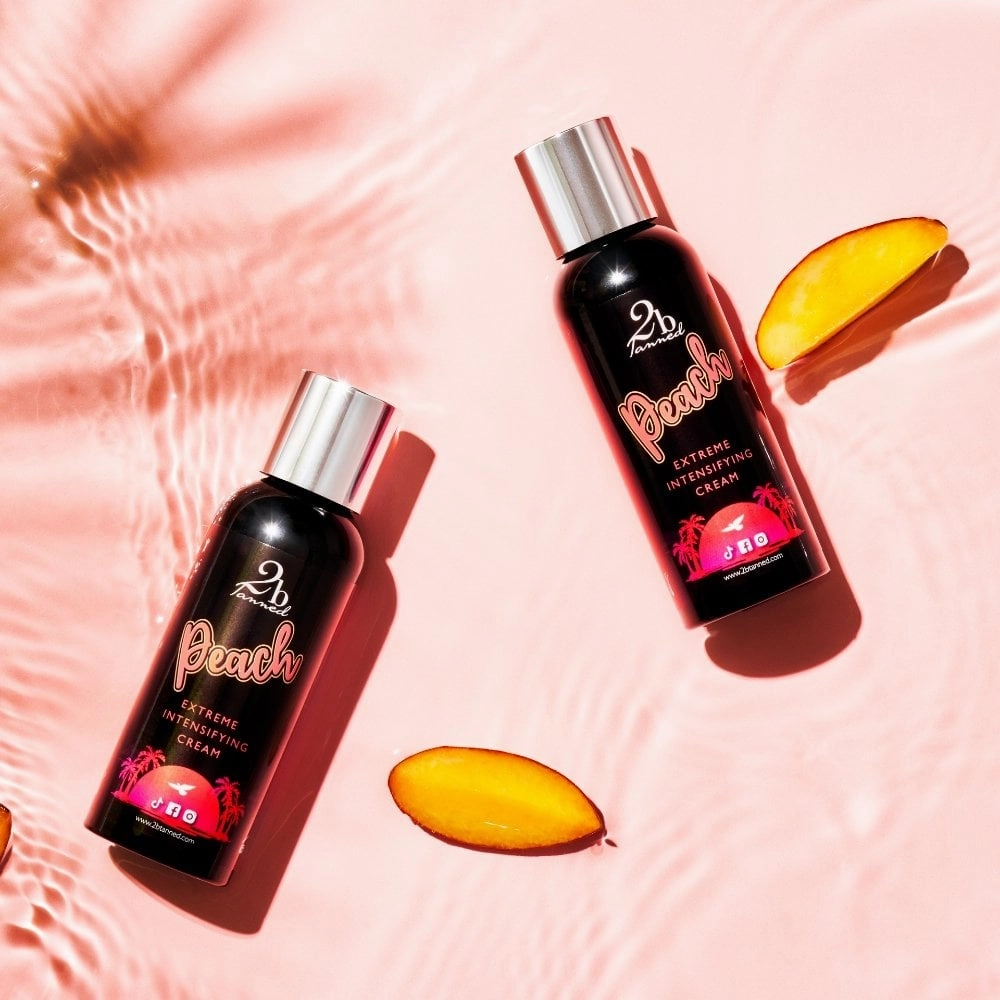 2BTanned Extreme Intensifying Cream Peach Tanning Accelerator Travel-Size 100ml