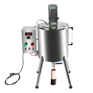 30L/8Gal Lipstick Mixing & Filling Machine, 110V Heating Stirring Tank, Liquid Paste Filler for Dissolving & Filling Cream, Max. Speed 36RPM, Adjustable Temp: 0-300℃/32-572℉, 20-45 Bottle/min