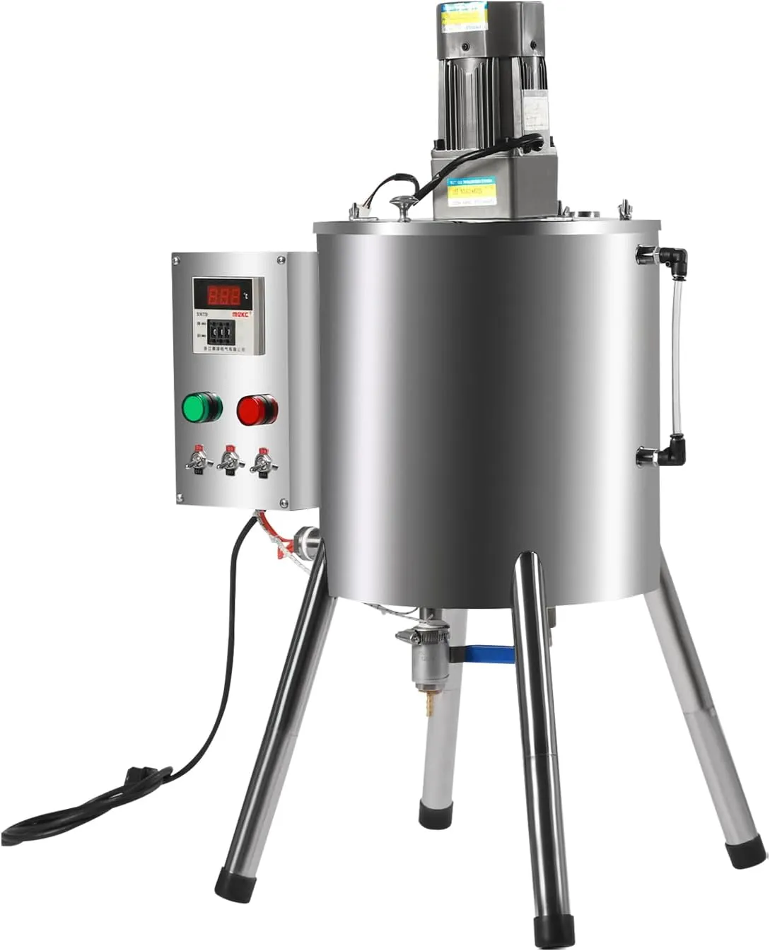 30L/8Gal Manual Paste Liquid Filling Machine, Lipstick Candle Bottle Filler Heat Filler Stirring Tank with Adjustable Temperature 32-572℉ for Liquid Paste Cosmetic Cream