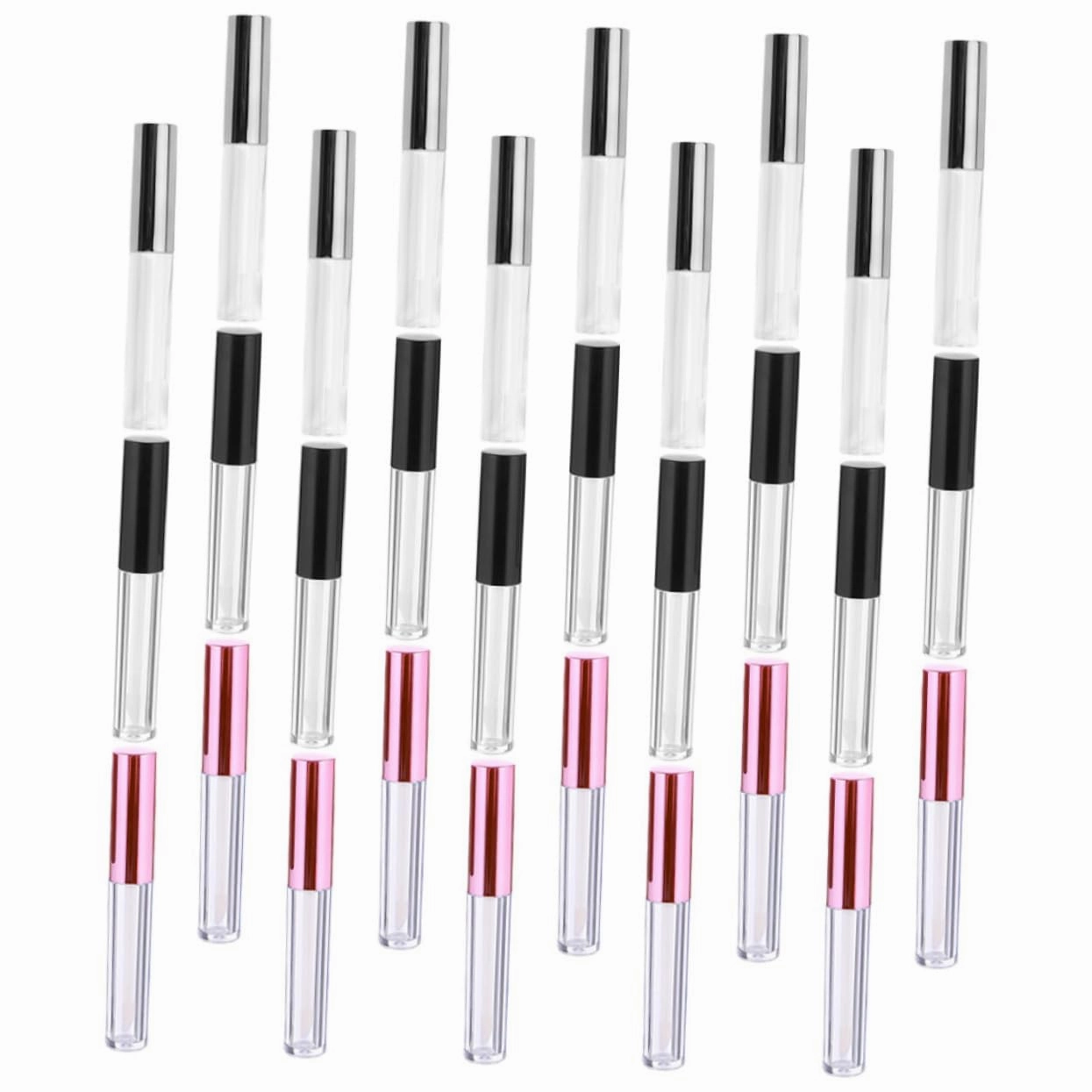 30pcs Reusable Lip Gloss Tubes Empty Lipstick Containers Unique Shape Portable Lip Balm Holders and Leakproof for Makeup Bags and Travel
