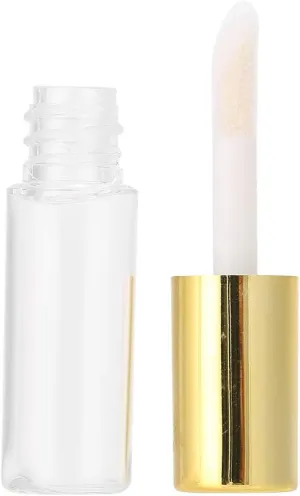 45PCS Mini Lip Gloss Tubes 1.2ml Refillable Empty Lip Balm Gloss Containers Lipstick Bottle Container Dispenser for Daily Use Travel Shopping Gold