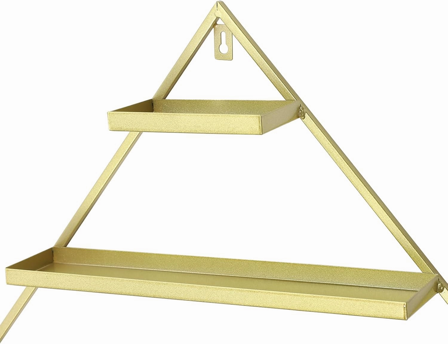 5 Tier Wall-Mounted Metal Nail Polish Display Rack, Simple Rhombus Floating Wall Mount Cosmetic Display Shelves, Lipstick, Perfume, and Essential Oil Organizer for Home Spa Nail Salon Shop, Gold