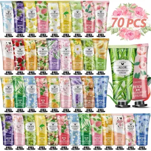 70 Pack Hand Cream Set For Women, Mothers Day Gifts for Mom, Teacher Appreciation Gifts, Bulk Hand Lotion Travel Size for Dry Cracked Hands, Mini Hand Lotion for Nurses Gifts and Thank You Gifts