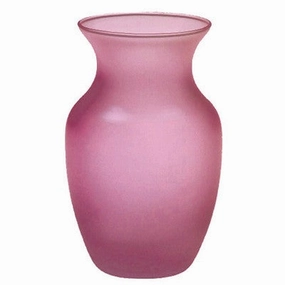 8" ROSE VASE/MATTE BLUSH ROSE