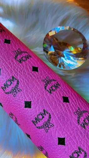 ✨ Blush Chic: Pink MCM-Inspired Fabric ✨