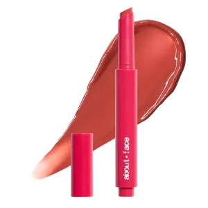 about-face Cherry Pick Lip Color Butter – High-Shine, Hydrating Lip Balm with Pomegranate Flower Extract & Cherry Butter – Vegan, Cruelty-Free, Clean Beauty – 0.06 oz (Peach Punisher – Cinnamon Peach)