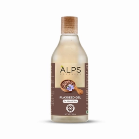 Alps'- Flaxseed Gel (300ml) (10.14 fl. oz.) I For Hair & Skin I Frizz-Control | Smoothening I Moisture Rich I Soft Long Hair | Intense Hair Nourishment | Homemade Feel