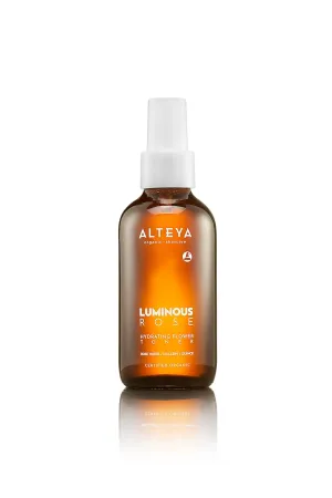 Alteya Оrganic Luminous Rose Hydrating Flower Toner 4 Fl Oz/120 mL – Certified Organic – Purifying, Balancing, Revitalizing – All Skin Types