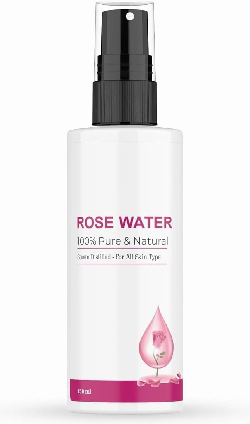 AMC Rose Water (150 ml) | Gulab Jal | for Soothing Any Skin, Hydrating Your Skin, Cleansing Your Pores & Soothing Redness of Skin | Natural & Organic Ingredients