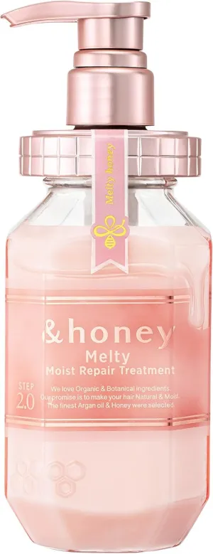 &-honey Melty Moist Repair Japanese Conditioner (440 mL) | For Wavy, Curly, Kinky Hair | Intense Hydration, Frizz Control & Damaged Hair Repair