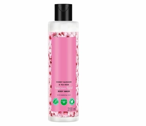 AN Cherry Blossom & Tea Rose Luxurious Body Wash | Liquid Shower Gel | Hydrating | Paraben Free, 200ml