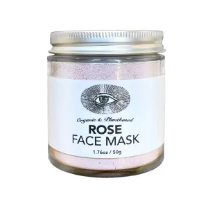Anima Mundi Apothecary Rose Clay Mask - With Rose, Hibiscus & Mangosteen Powder - Hydrating & Purifying Mask with Soothing White Kaolin Clay   Aloe Vera Extract (1.76oz)