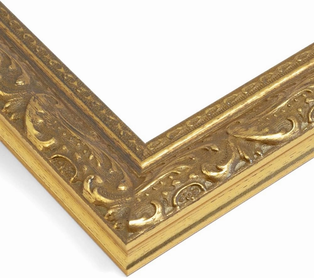 ArtDirect But First-Lipstick 60x48 Huge Gold Ornate Wood Framed Canvas Giclee Art by Jill, Susan