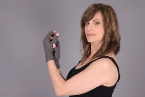 Arthritis Compression Gloves with Hydrating Benefits, Grey