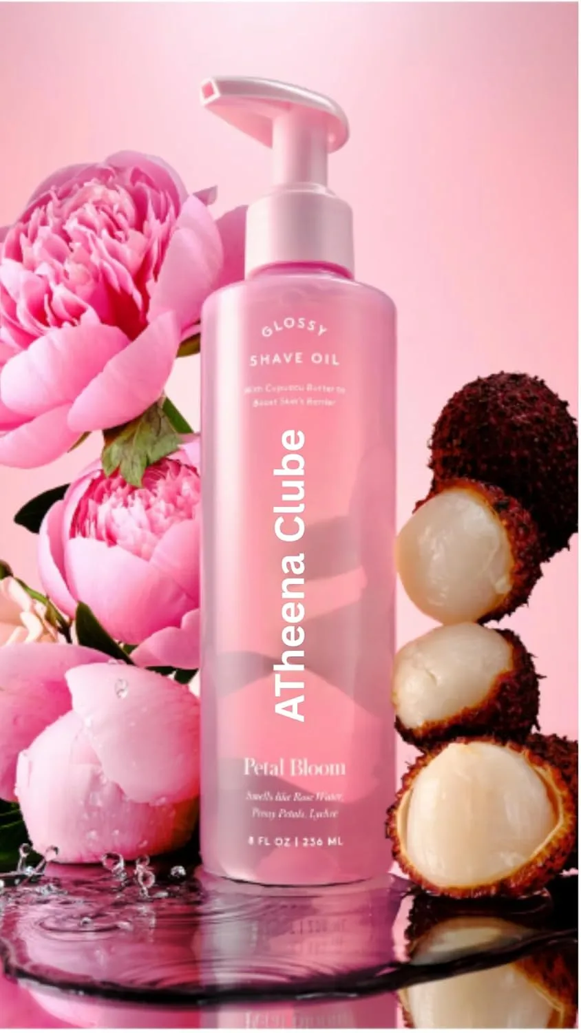 ATheena~Club Glossy Shave Oil - 8oz (8 fl oz, Petal Bloom)