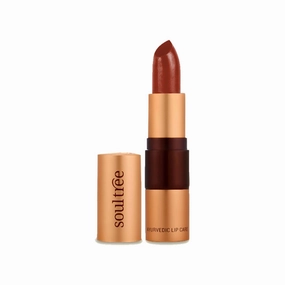 Ayurvedic Lipstick - Copper Mine 213, 4gm | Creamy Texture | Enriched with Organic Ghee & Almond Oil | Moistured & Nourished Lips | 4gm