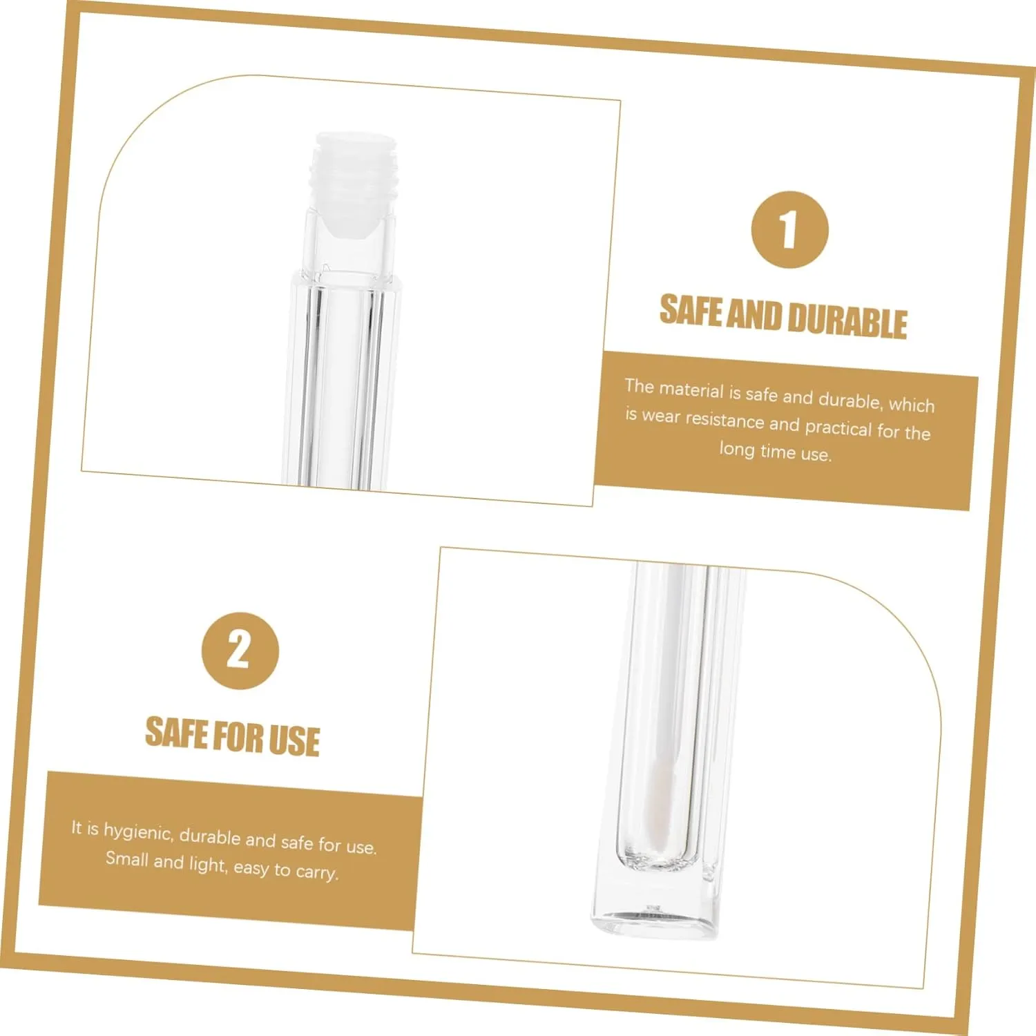 Beaupretty 15pcs Empty Lip Gloss Tubes for -shaped Containers Cap Practical and Portable for Various Lip Gloss Styles