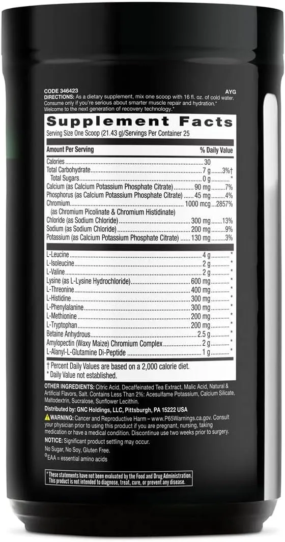 BEYOND RAW Precision Amino | Recovery & Power Amino Acid Formula | Fuel Muscles | Enhance Hydration | Peach Mango Tea | 25 Servings