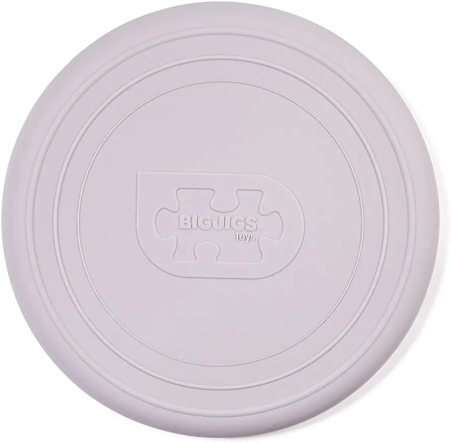 Bigjigs Toys Frisbee Flying Disc (Stone Grey) - Silicone Frisbee for Kids, Quality Flying Saucers, Beach Toys & Garden Toys, Holiday Toys for Toddlers