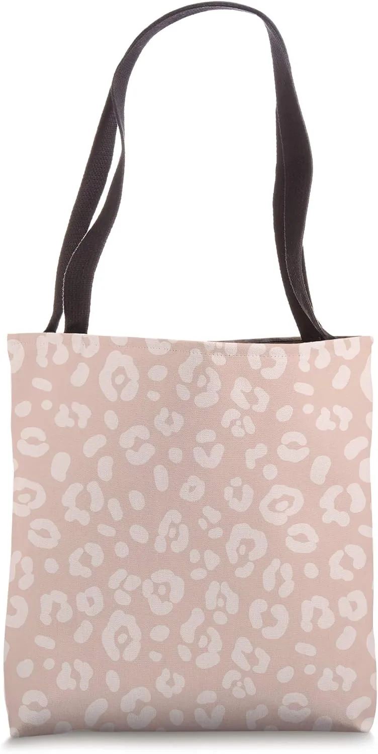 Blush Pink - Chic Elegant Leopard Animal Print Pattern Tote Bag