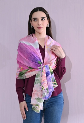 Blush Bloom Floral Scarf