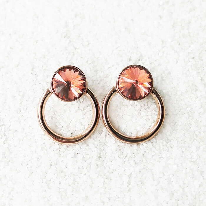 Blush On Rose Gold Stud Earrings