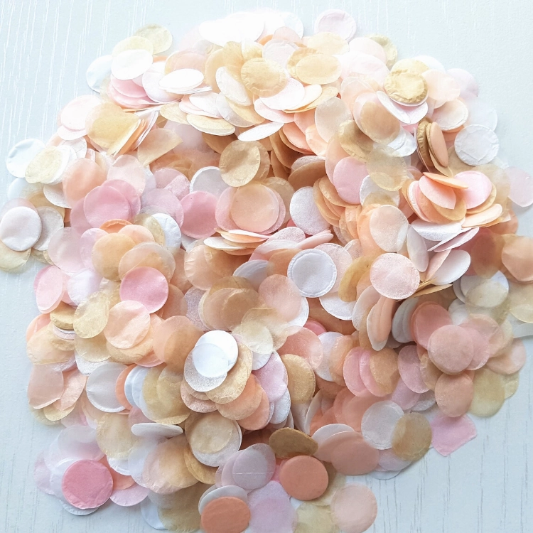 Blush Pink & Peach Confetti Circles