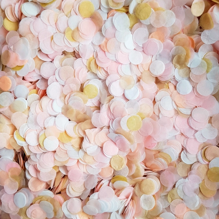 Blush Pink & Peach Confetti Circles