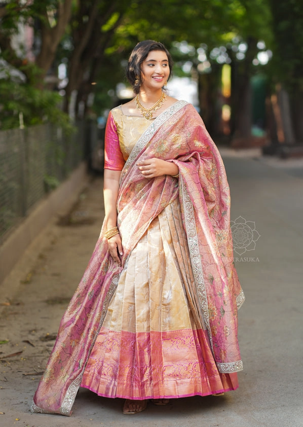 Blush Pink Tissue Long Dress