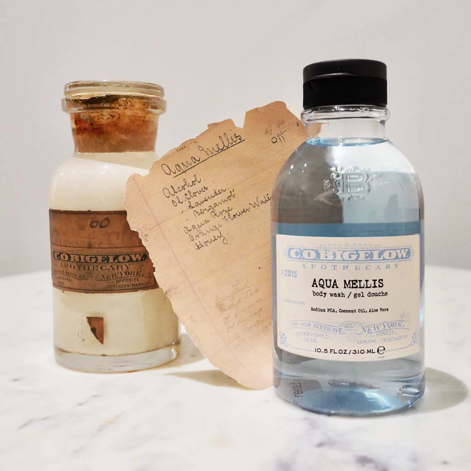C.O. Bigelow Iconic Collection Aqua Mellis Body Wash, with Sodium PCA, Coconut Oil, Aloe Vera, 10.5 fl oz
