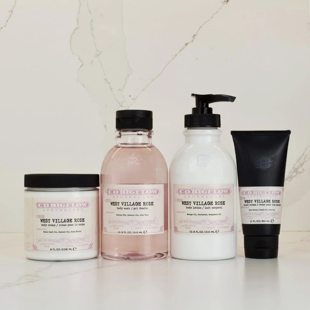 C.O. Bigelow Iconic Collection West Village Rose Body Wash, with Sodium PCA, Coconut Oil, Aloe Vera, 10.5 fl oz