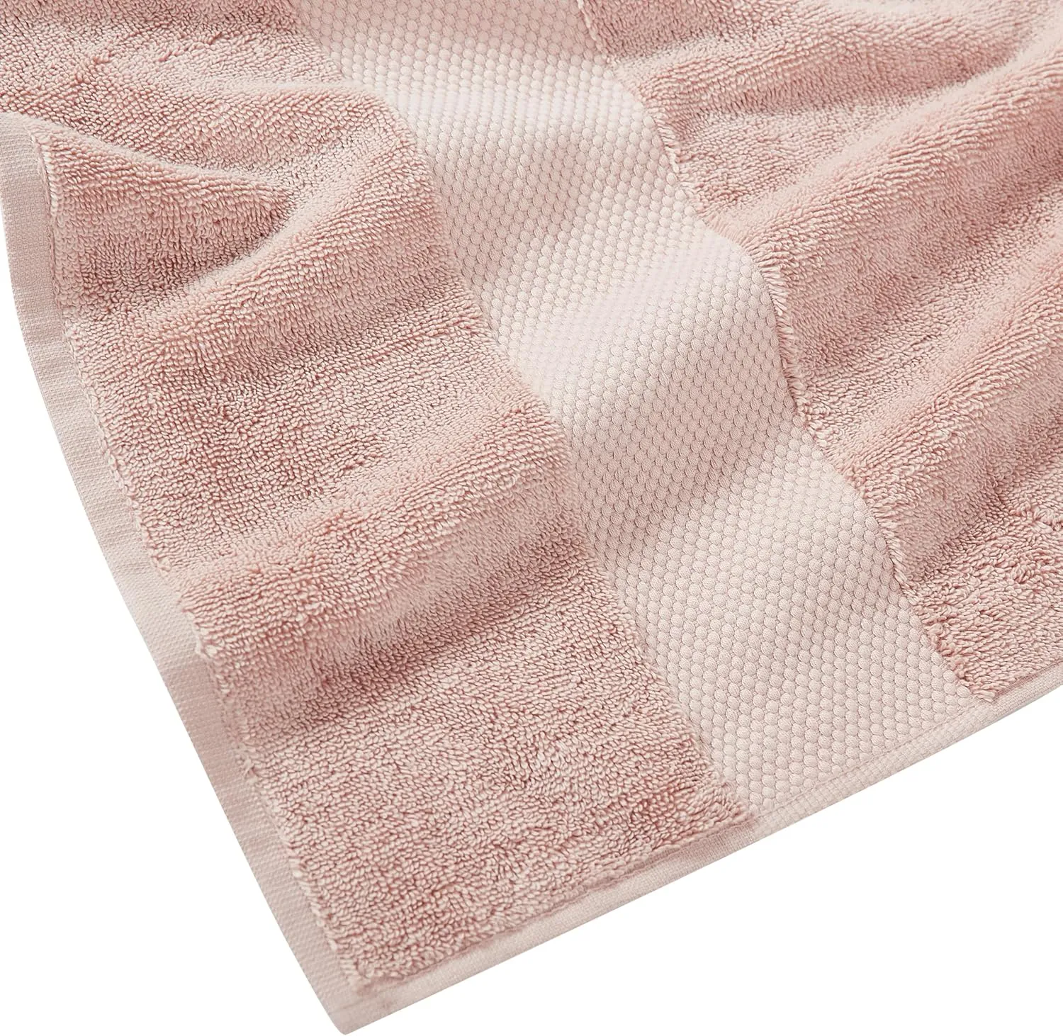 Christian Siriano NY Plush Turkish Cotton 8 Piece Towel Set in Blush, Solid Color Themed, Oeko-TEX Certified Confidence