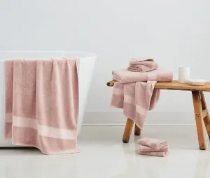 Christian Siriano NY Plush Turkish Cotton 8 Piece Towel Set in Blush, Solid Color Themed, Oeko-TEX Certified Confidence