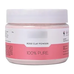 Clay Powder for Face, Skin Care, Mask, Rose Powder for Naturally Glowing Skin, Detoxify, Exfoliate, Multani Mitti Face Pack, Daily Skincare Essentials - 200gm