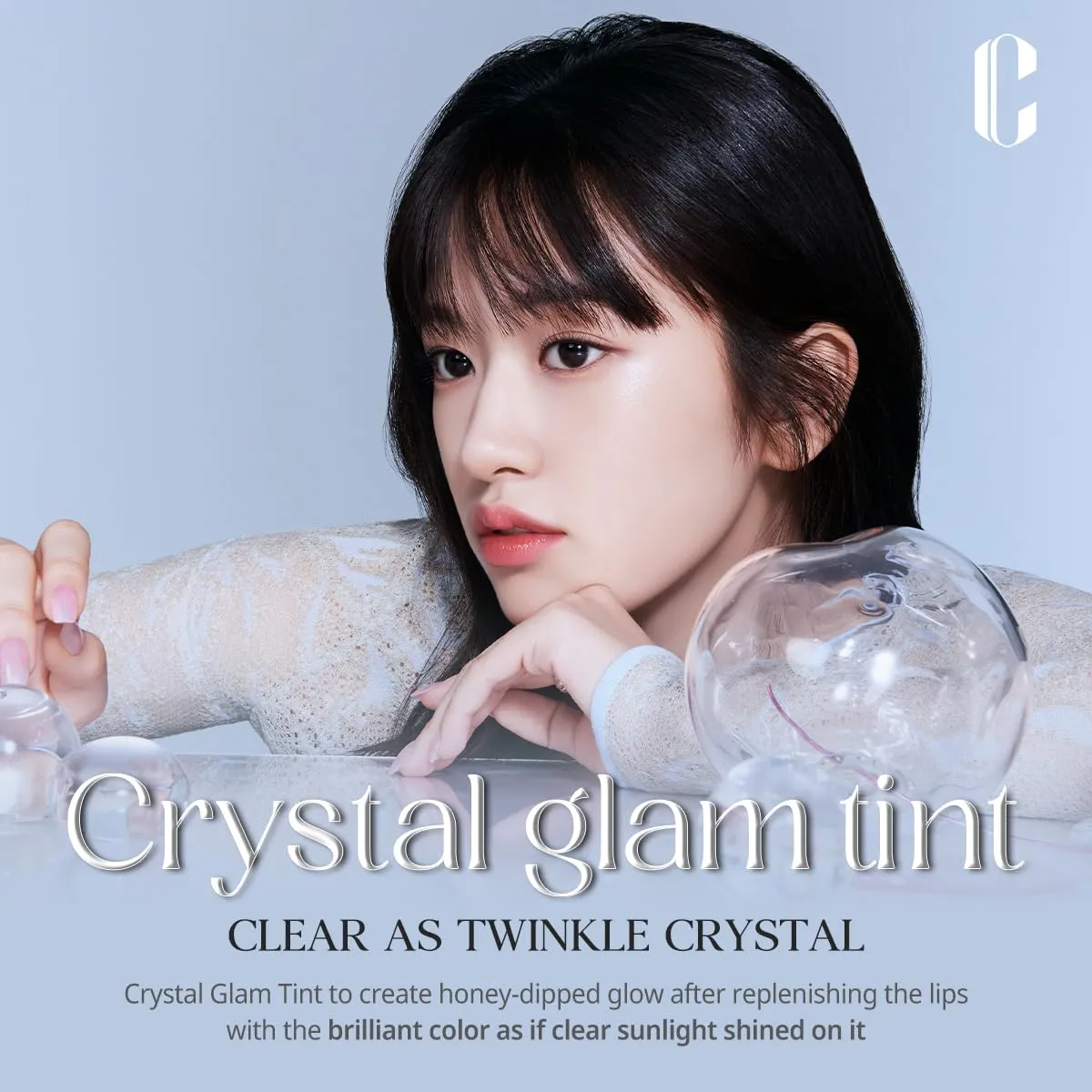 CLIO Crystal Glam Tint |Glossy Finish, Lightweight, Weightless, Buildable, Glass-Like, Smoothing, Long-Lasting, Vivid, Transparent, Shiny, Moisturizing, Hydrating (001 Vintage Apple)