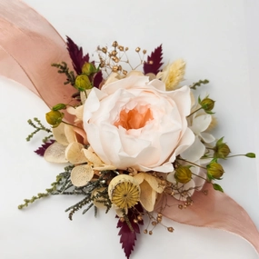 Corsage With Preserved David Austin Rose