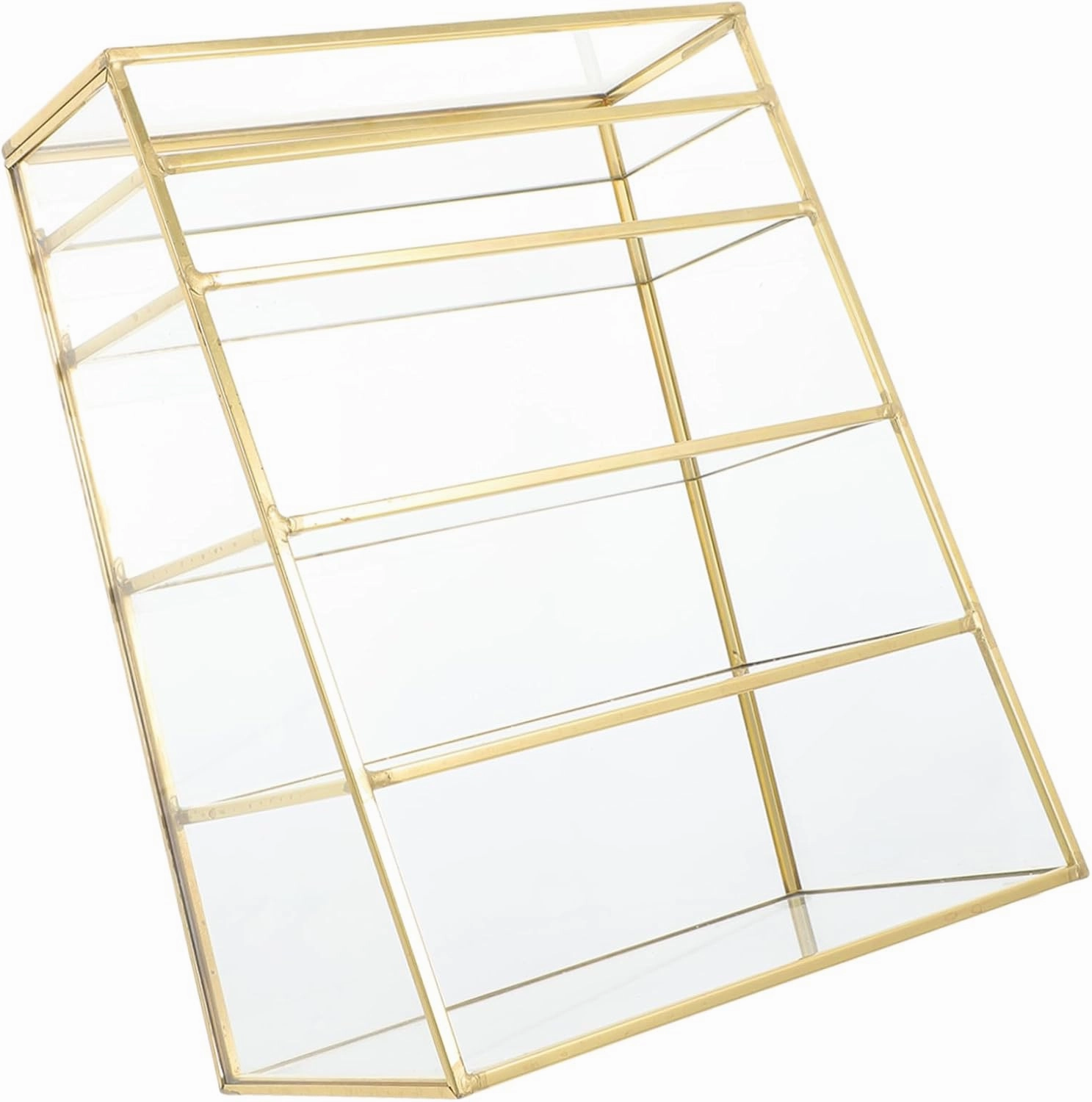 Cosmetic Organizer Gold Makeup Organizer Box 1pc Makeup Rack Lipstick Storage