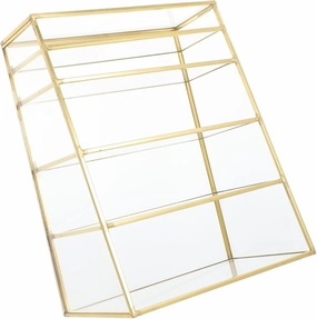 Cosmetic Organizer Gold Makeup Organizer Box 1pc Makeup Rack Lipstick Storage