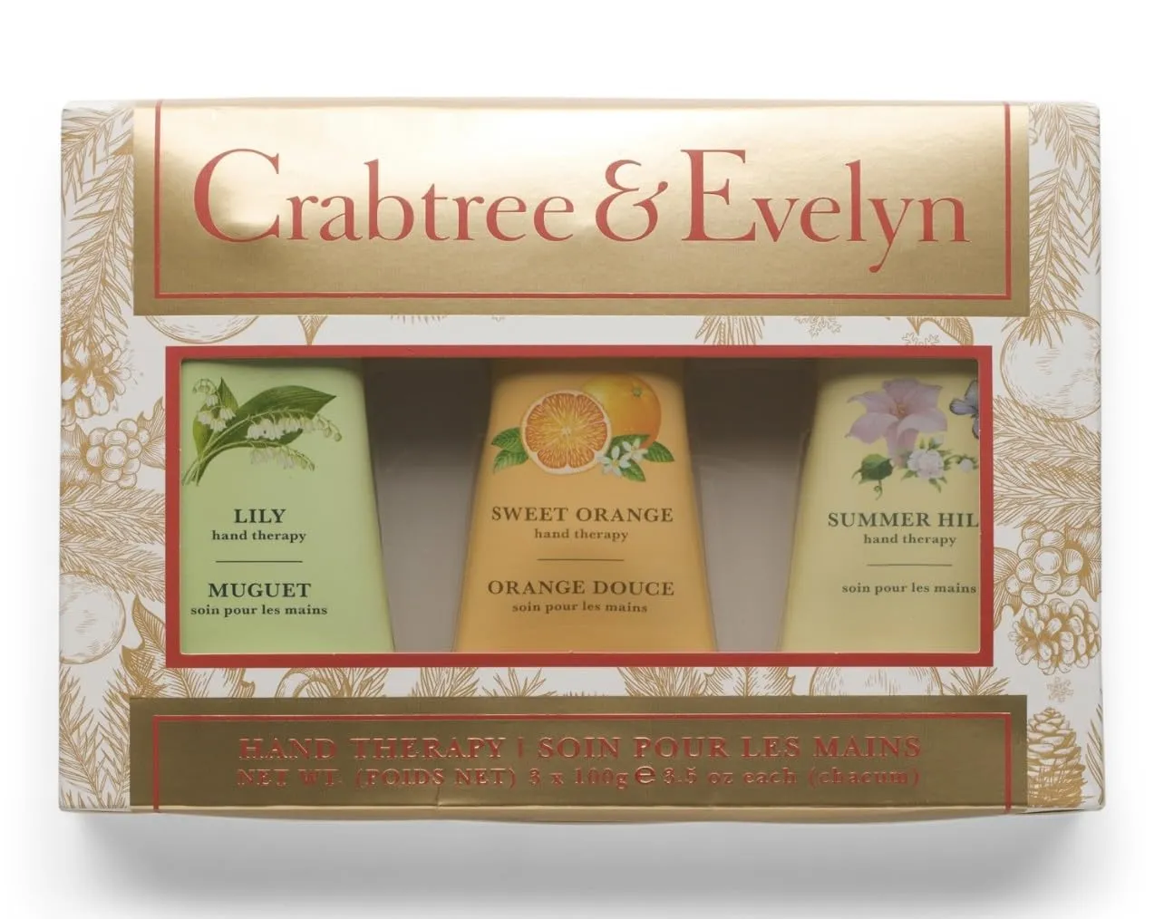 Crabtree & evelynn Nantucket Briar Hand Therapy (Crabtree Mixed Scents 3 Pack, Lily, Sweet Orange and Summer Hill)