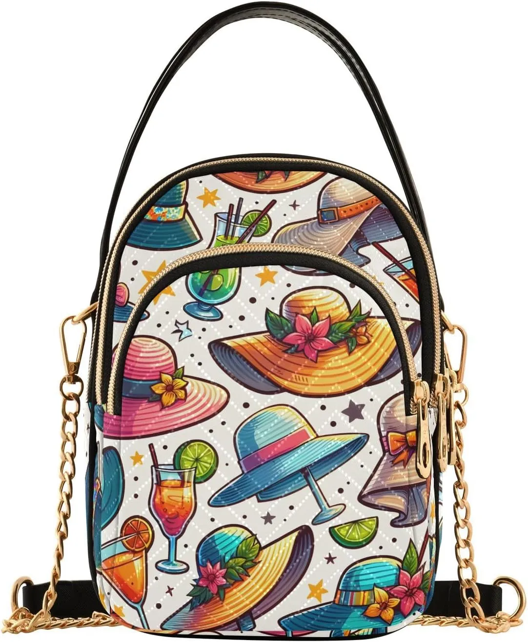 Crossbody Bags for Women Summer Hat Juice Women's Crossbody Handbags Leather Purses Shoulder bag