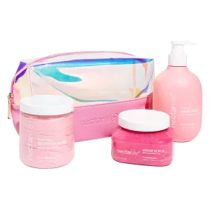 Daily Glow Kit Body Skin Care Set, Whipped Soap, Sugar Body Scrub, Hand Wash (Fruit Smoothie Scent)
